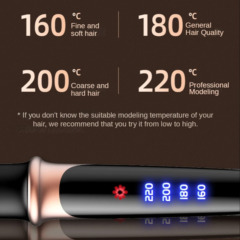 2 In 1 Professional Hair Straightener Hair Electric Iron Curling Straightening Irons For Dry or Wet Smoothing Hair Styling Tools 4