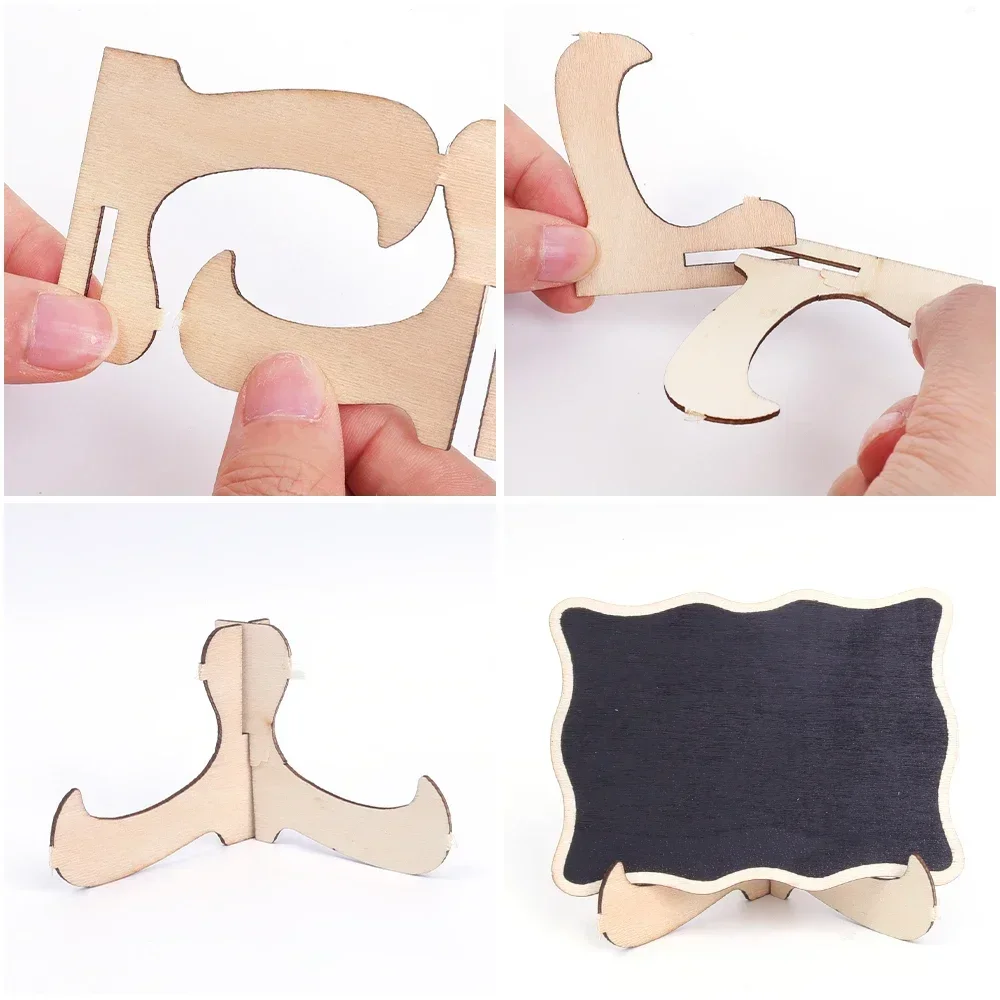 Mini Chalkboards Signs with Easel Stand Small Rectangle Chalkboards Blackboard Wood Place Cards for Weddings Message Board Signs