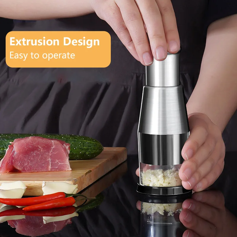 Manual Onion Chopper Garlic Crusher Pressing Handheld Food Chopper Slicer Dicer Mixer Kitchen Vegetable Slicer Peeler Tools