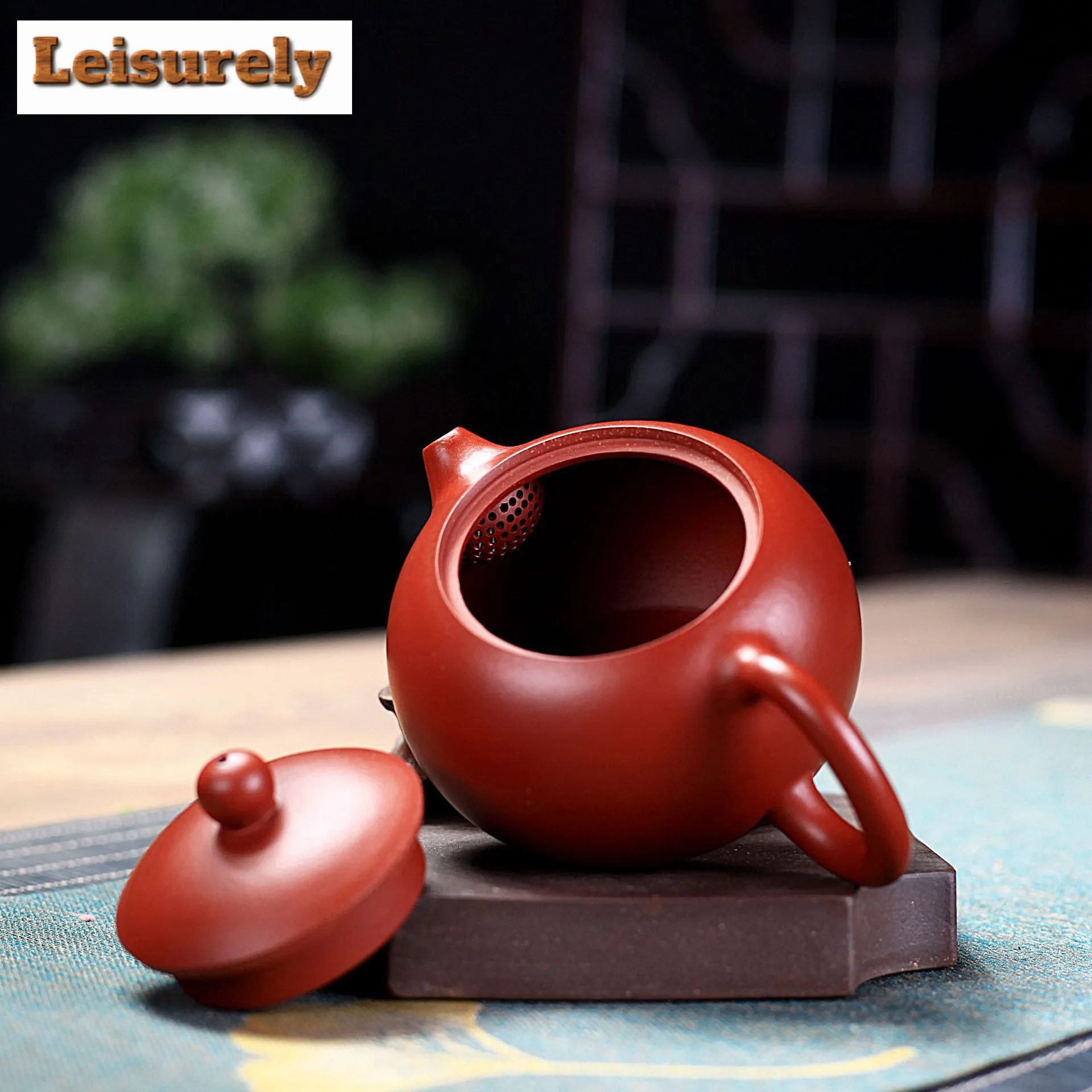 200ml Luxury Yixing Purple Clay Teapots Handmade Xishi Pot Raw Ore Dahongpao Mud Tea Soaking Kettle With Filter Zisha Tea Set