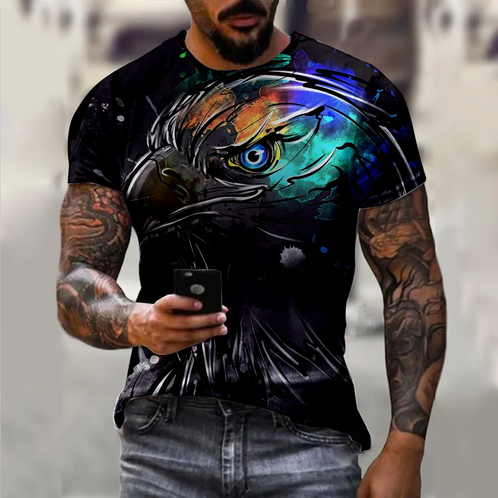 

Men T Shirt For Men Animal Clothing 3D Full Printing TShirts Summer Tops Short Sleeve Fashion Hip Hop Oversized Tee Streetwear