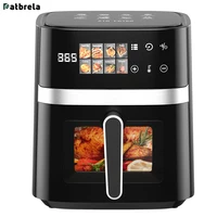 Friteuse à air Patbrela 5,5 L 8-en-1 sans huile, écran LED tactile, fenêtre visible, cuisson saine jusqu’à 85 % de graisse en moins, 200°C.