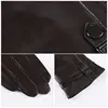 Winter Genuine Sheepskin Leather Cycling Gloves Men Touchscreen Texting Driving Bike Motorcycle 양가죽Warm Fleece Gloves Gentleman 4