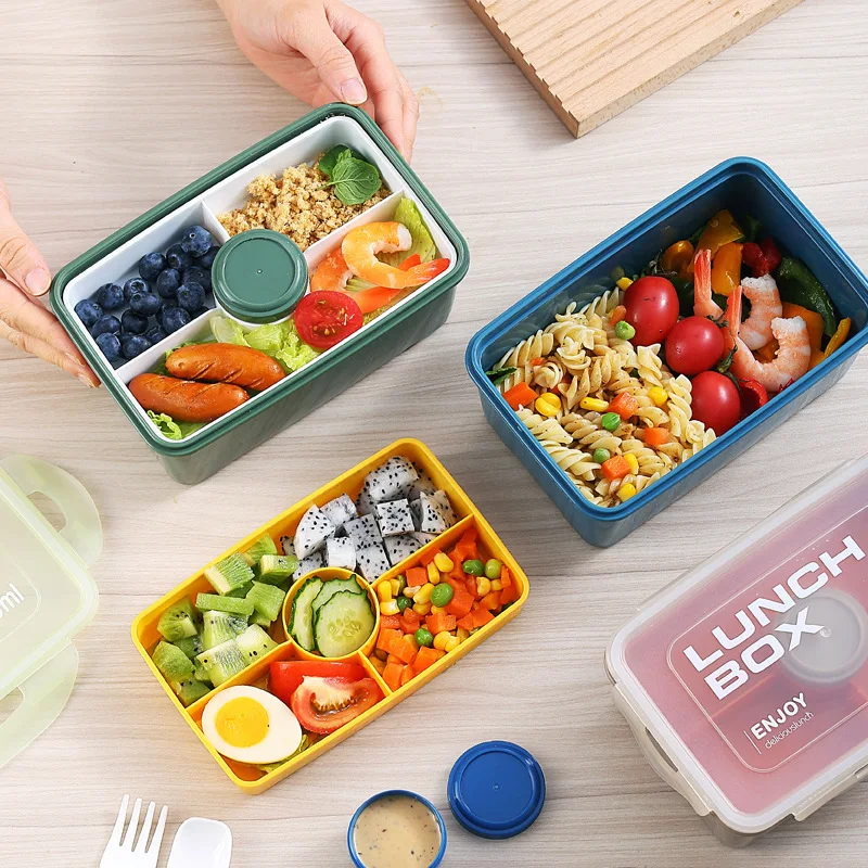 

Japanese-Style Office Worker Lunch Box Can Be Heated With Microwave Salad Sealed Lunch Box Student With Meal Lunch Box Sauce Box