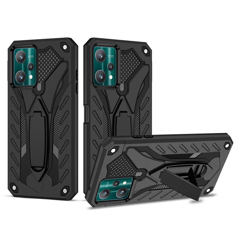 

Чехол для OPPO Realme 9 Pro Plus Realme9, прочный армированный Гибридный Силиконовый противоударный чехол для телефона с подставкой для Realme 9i, задняя крышка