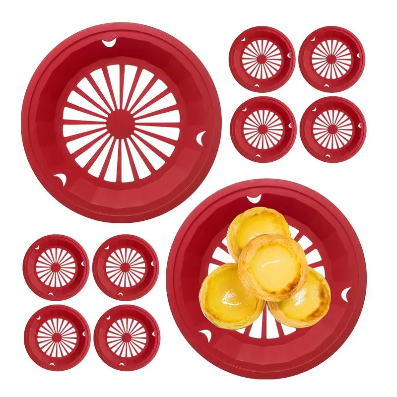 

Picnic Paper Plate Holders 10pcs Round Snap In Grooves Serving Basket Dinner Plate Holders For Outdoor Camping BBQ Hot Dogs