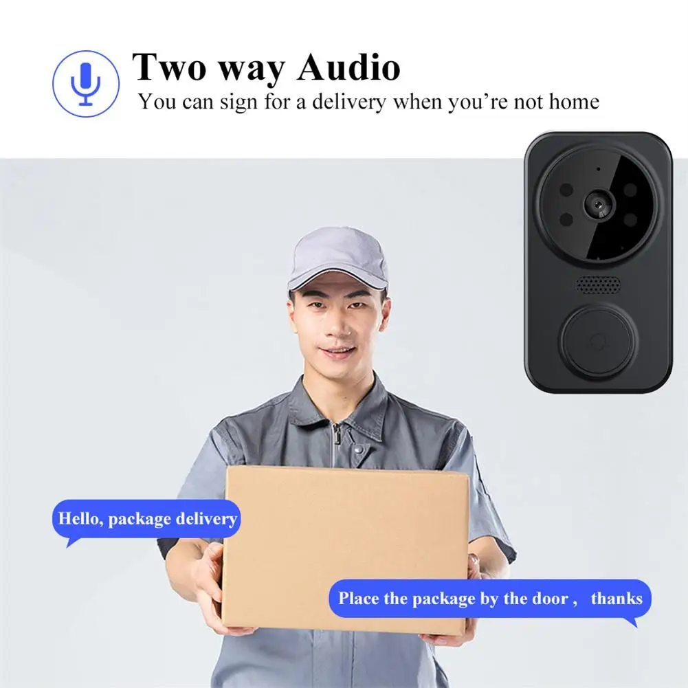 M8 Smart Visual Doorbell Two-way Intercom Infrared Night Vision Remote Monitoring Security System Practical Wifi Video Door Bell - Image 3