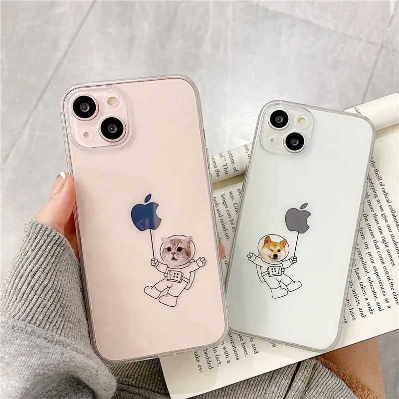 Générique Cover per iPhone X/XS Silicone TPU Gatto Cane