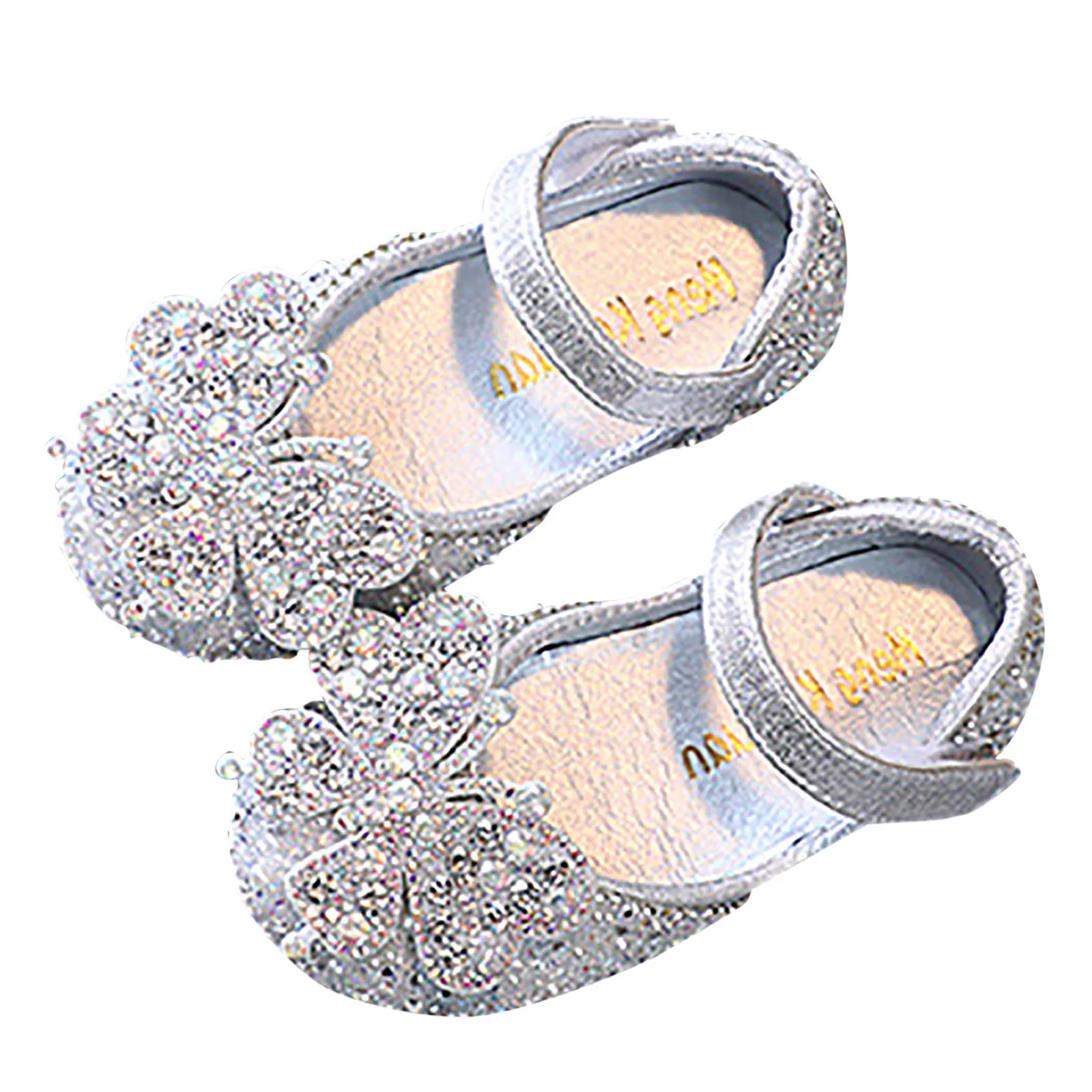 Toddler Winter Slippers Girl Childrens Shoes Pearl Rhinestones Shining Kids Princess Shoes Baby Girls Girls Flip Flops Size 5
