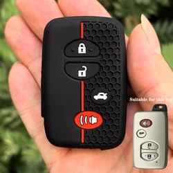 Premium 4 - Button Car Key Protective Cover - Keyless Entry Shell Holder (Red)