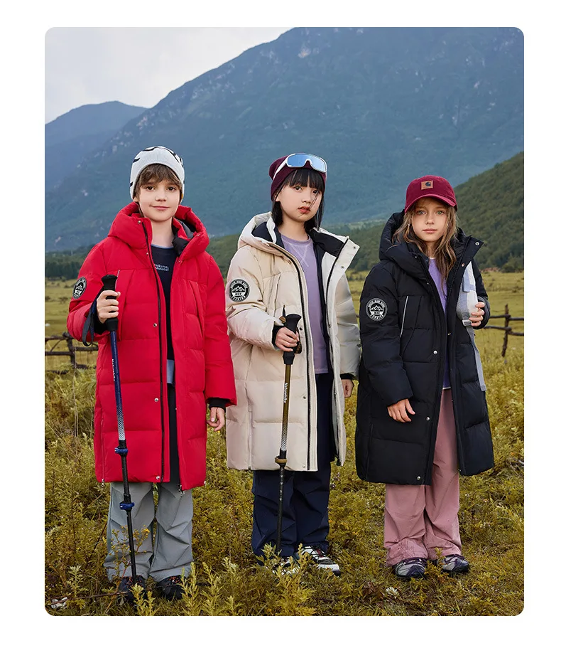 OLEKID 2025, Winter-Daunenjacke für Mädchen, mit Kapuze, wasserdicht, dick, warm, Teenager-Mädchen-Daunenjacke, 5–14 Jahre, Kinder-Parka, Oberbekleidung – Detail 13