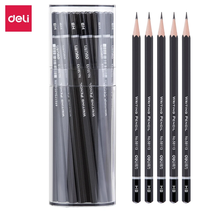 50Pcs/Box Deli 58114 HB Pencil Write Pencil Drawing School Student Office Stationery Gift