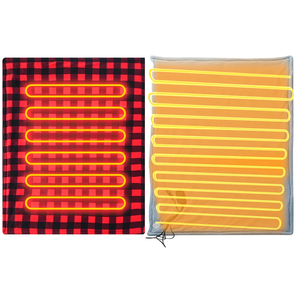 Description Picture 5 of itemCar Electric Heated Blanket Warmer Mat Fast Heating 12V Soft Heating Mat 9 Adjustable Temperature Auto-off for Car Camping