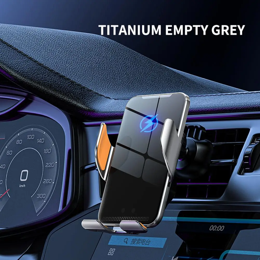 

Автомобильное беспроводное зарядное устройство держатель телефона 360 градусов Индукционное открытие закрытие телефон металлический кронштейн Прямая поставка