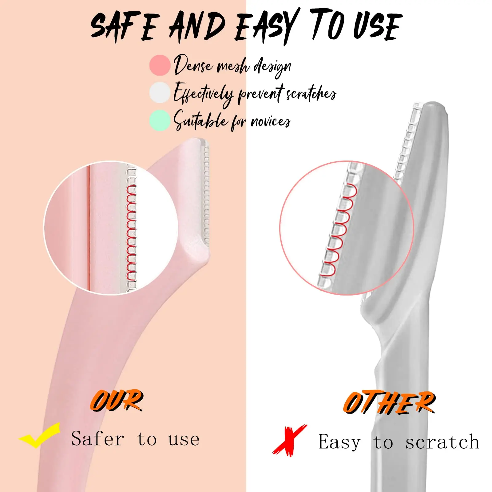 Eyebrow Trimming Knife Eyebrow Face Razor For Women Professional Eyebrow Scissors With Comb Brow Trimmer Scraper Accesso 5