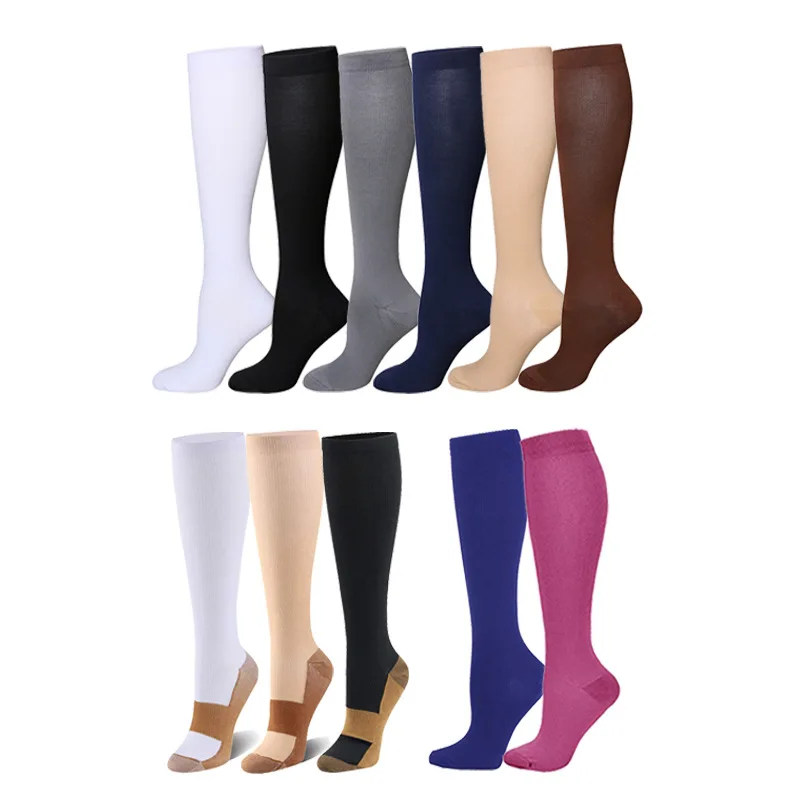 

Mid-Calf Solid Color Compression Socks Skipping Rope Compression Stockings Sports Pressure Calf Socks Wholesale