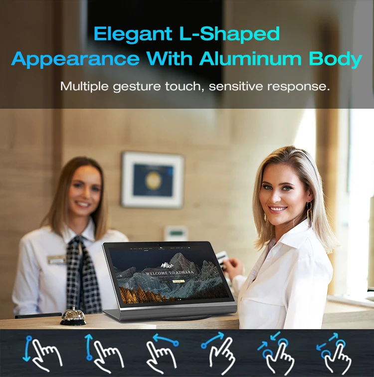 2025 New L-shape 10.1" Aluminum Body Desktop Android Tablet FHD 1920*1200P Touch