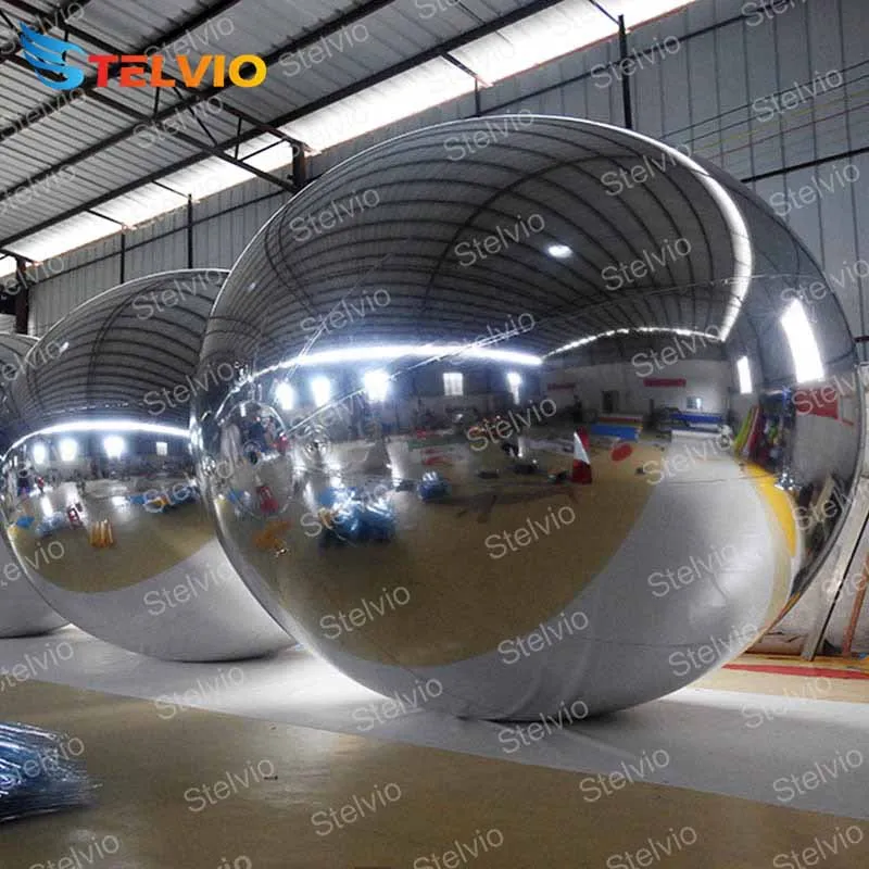 

Reflective PVC Inflatable Mirror Ball Giant Sliver Balloon For Outdoor Event