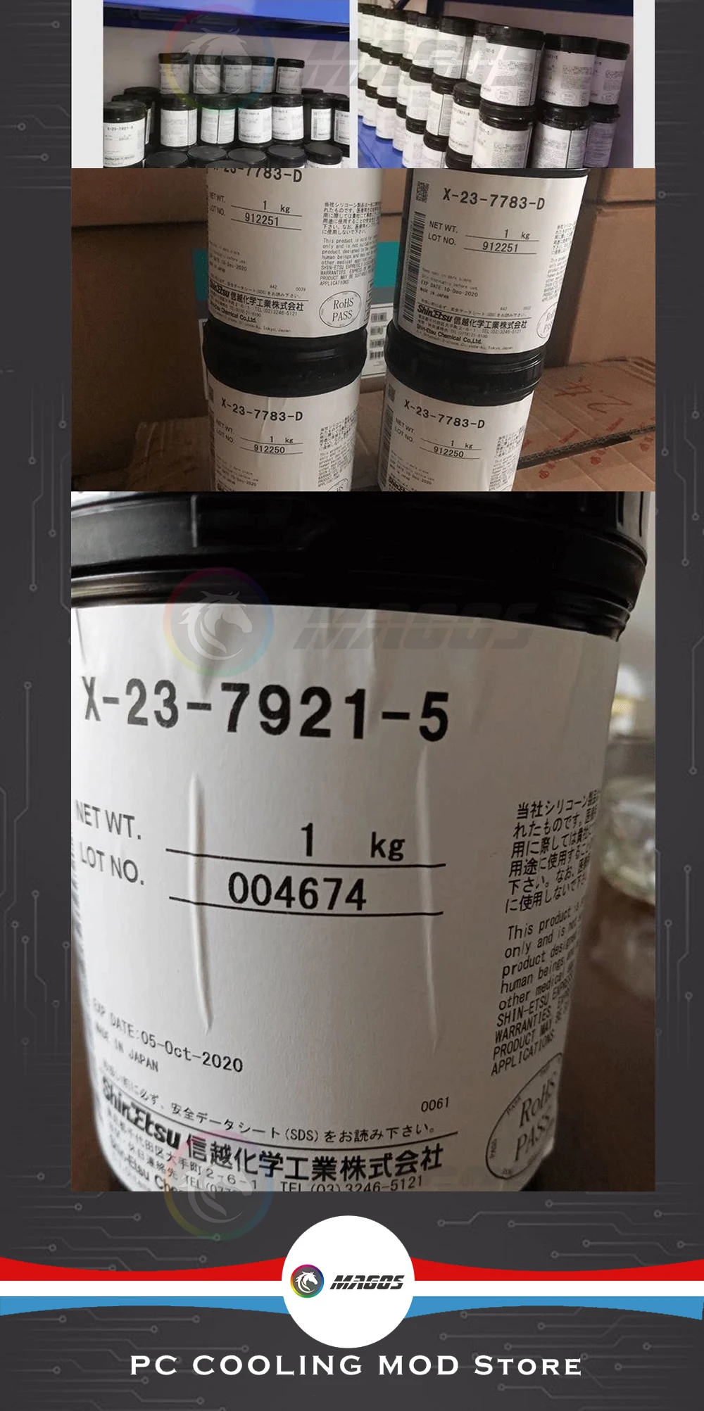 Japan ShinEtsu 7921 7868 Thermal Paste Conductive Silicone