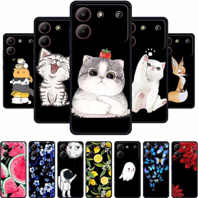 Cute Cartoon Cat Black Silicone Soft Phone Case - Stylish Protective Back Cover