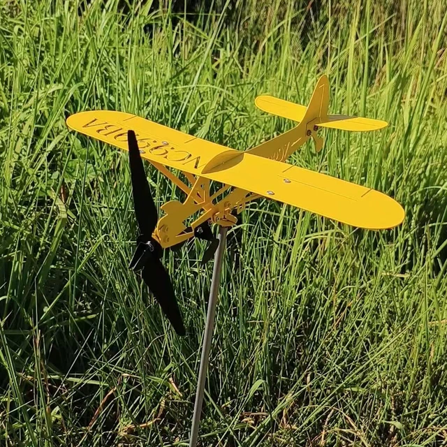 3D -S Szélű Fonó Sík Fémrepülőgép Időjárási Lapát Kültéri Tető Irányjelző - Image 4