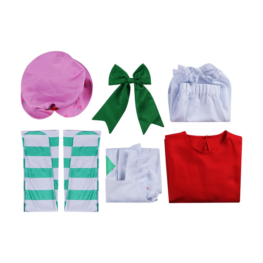 Costume da Cosplay di Strawberry Shortcake, Abito Anni '80, Outfit per Halloween, Vestito Rosa con Cappello da Pasticceria, Set Completo per Donne - immagine 6