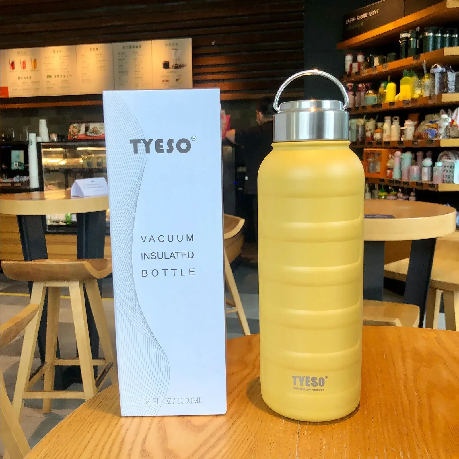 Stainless Steel Thermos Water Bottle 1000ml 750ml 360ml Double Vacuum Flask Mug Portable Outdoor Fitness Sports