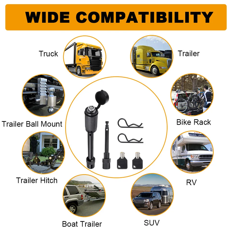 Dilwe Verrouillage De L'attelage De Remorque Goupille D'Attelage Style