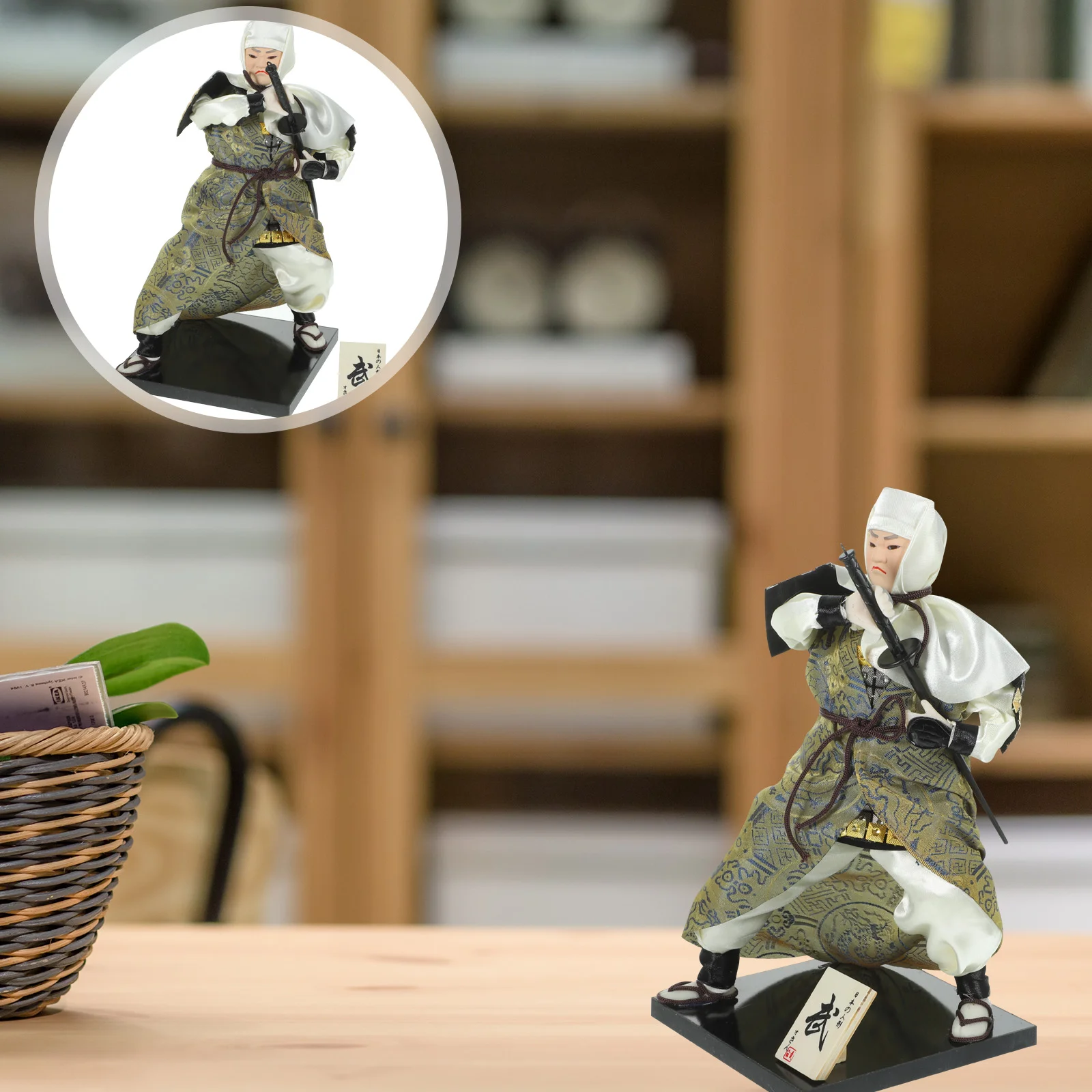Desktop Ninja Ornament The Office Gifts Male Japanese Style Dolls Festival Decor Plaster Table Centerpieces Home