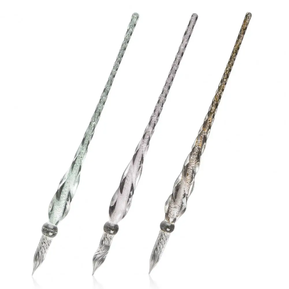 Glass Pen Calligraphy Comics Painting Beautiful Color Effects Dip Pen Smooth Lines Easy to Use Threaded Design Ink Dipping