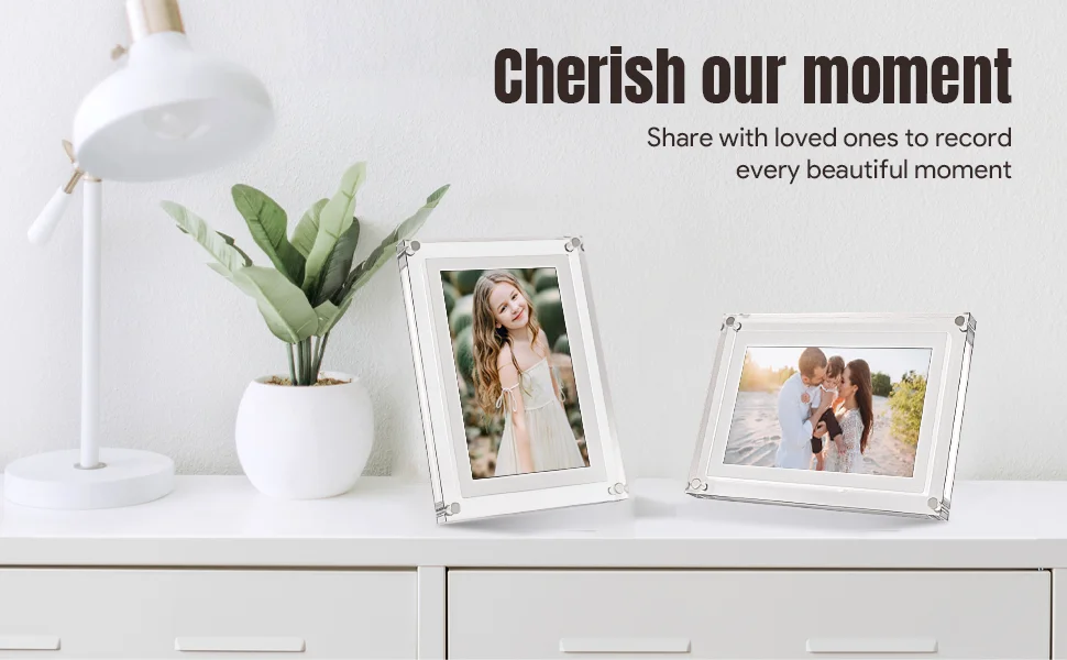 10.1inch Video Photo Frame 1280x800 16G Internal Memory Battery USB Type C NFT Picture Display