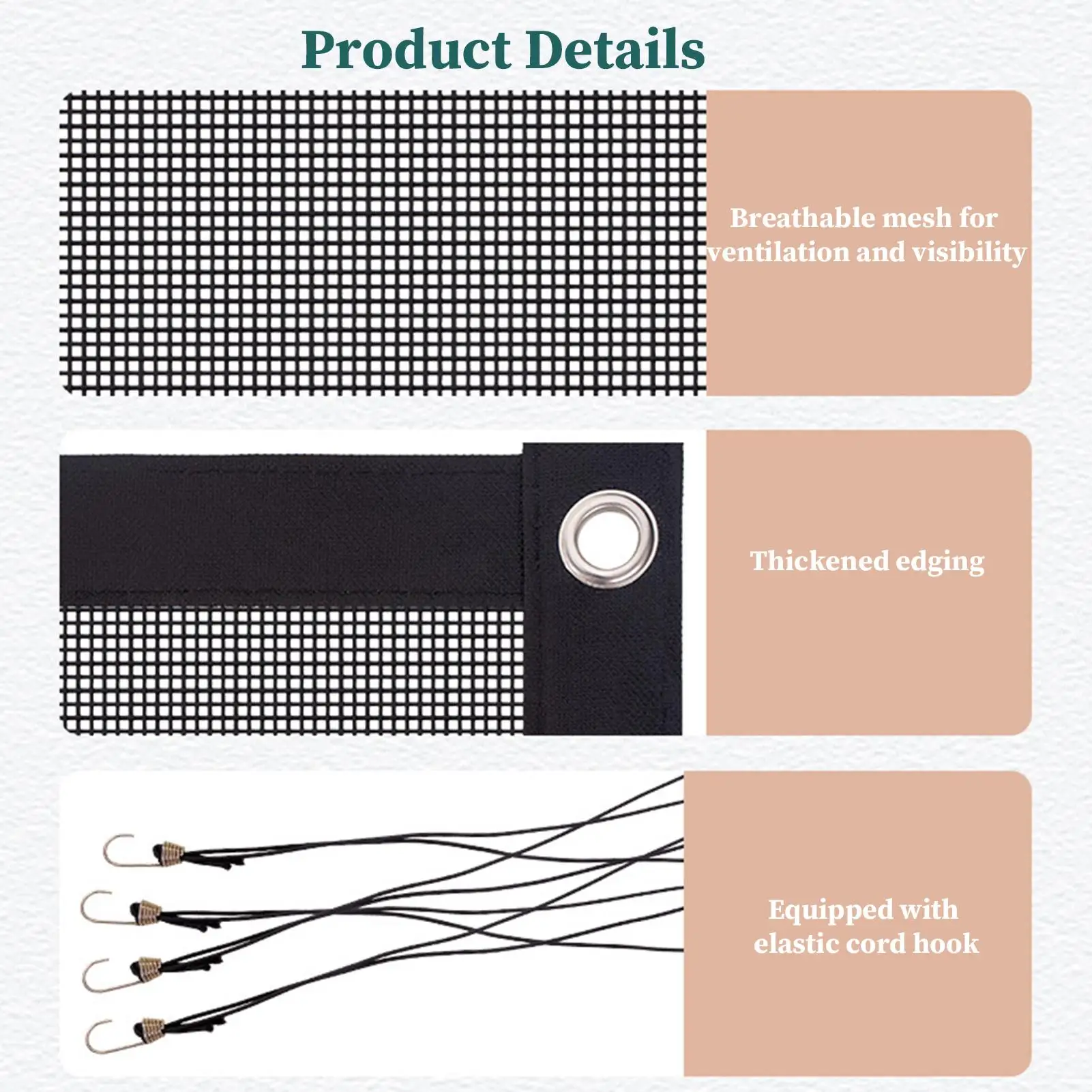 Car Net For Dogs Adjustable Backseat Divider Mesh Car Divider For Dogs For Pickups Sedan Trucks SUV Van Vehicles