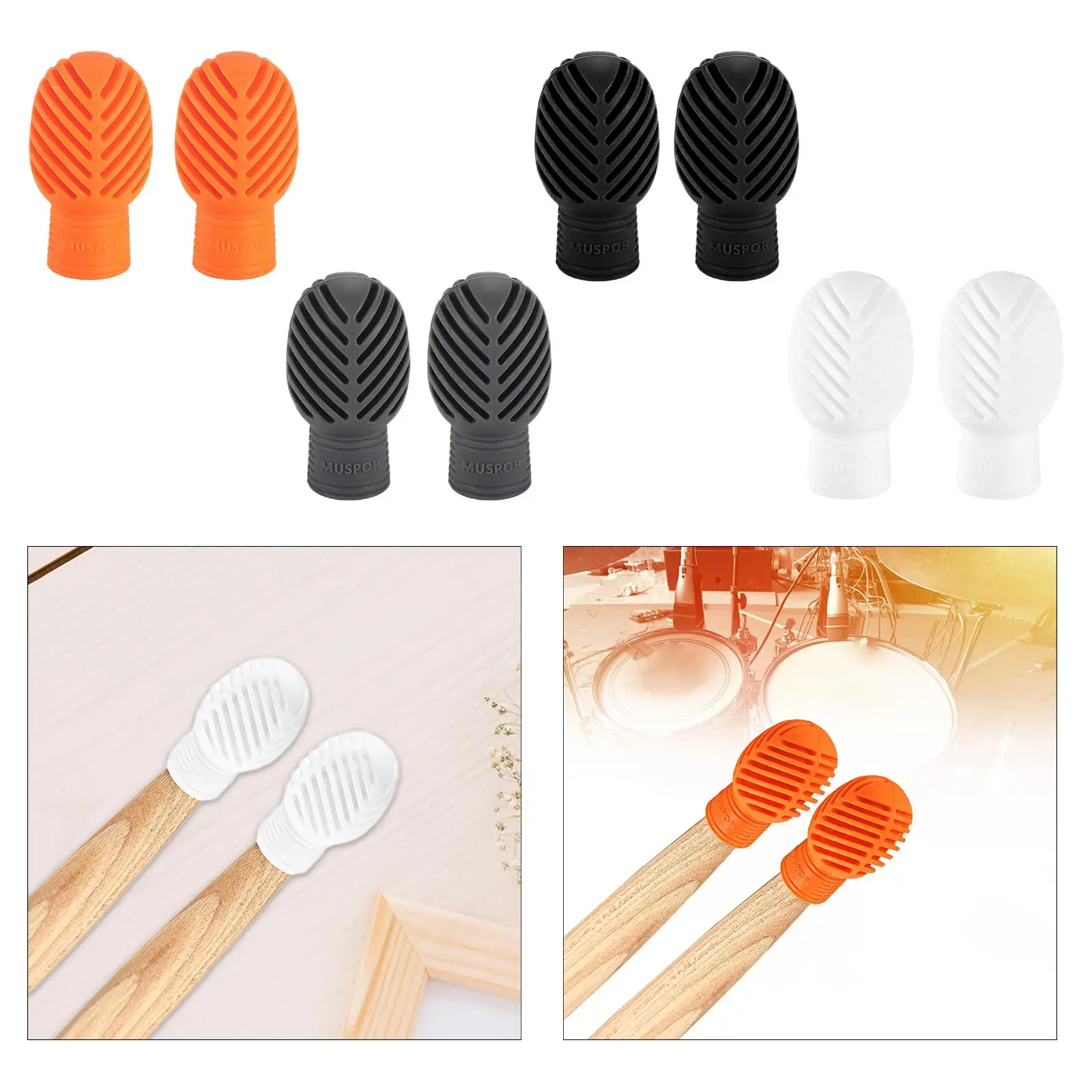 Drum Percussion Accessories Drum Dampeners 2x Drumstick Dampeners Silicone Drumstick Accessory