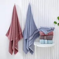 1pc Durable and Absorbent Cotton Bath Sheet - Quick Dry Towel for Large Bathroom - Hotel Quality Bathroom Accessories 2