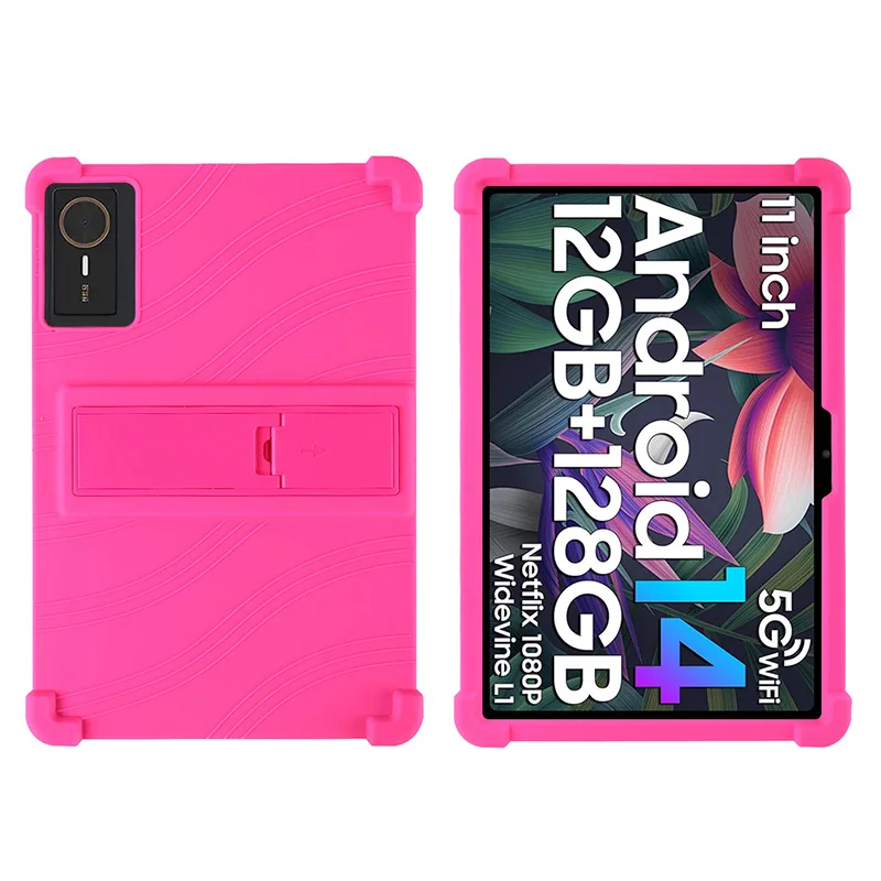 Kid-Friendly 10.95-Inch Tablet Silicone Case with Adjustable Stand