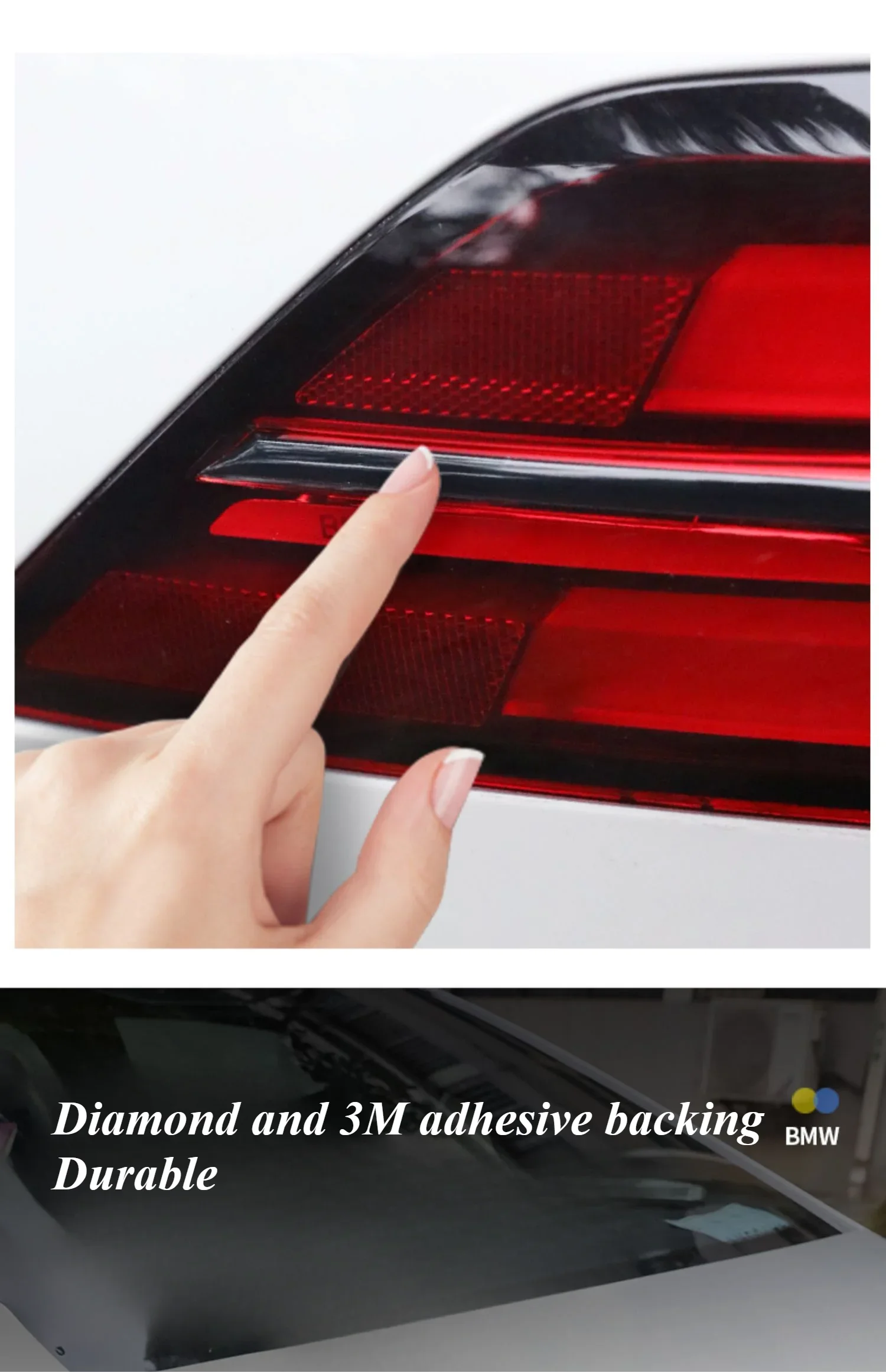 For BMW 5 Series I5 530i G60 G61 G68 2023 2024 2025 Blackened Taillights Strips Black Grille Sticker Car Light Film Decoration detail image 7