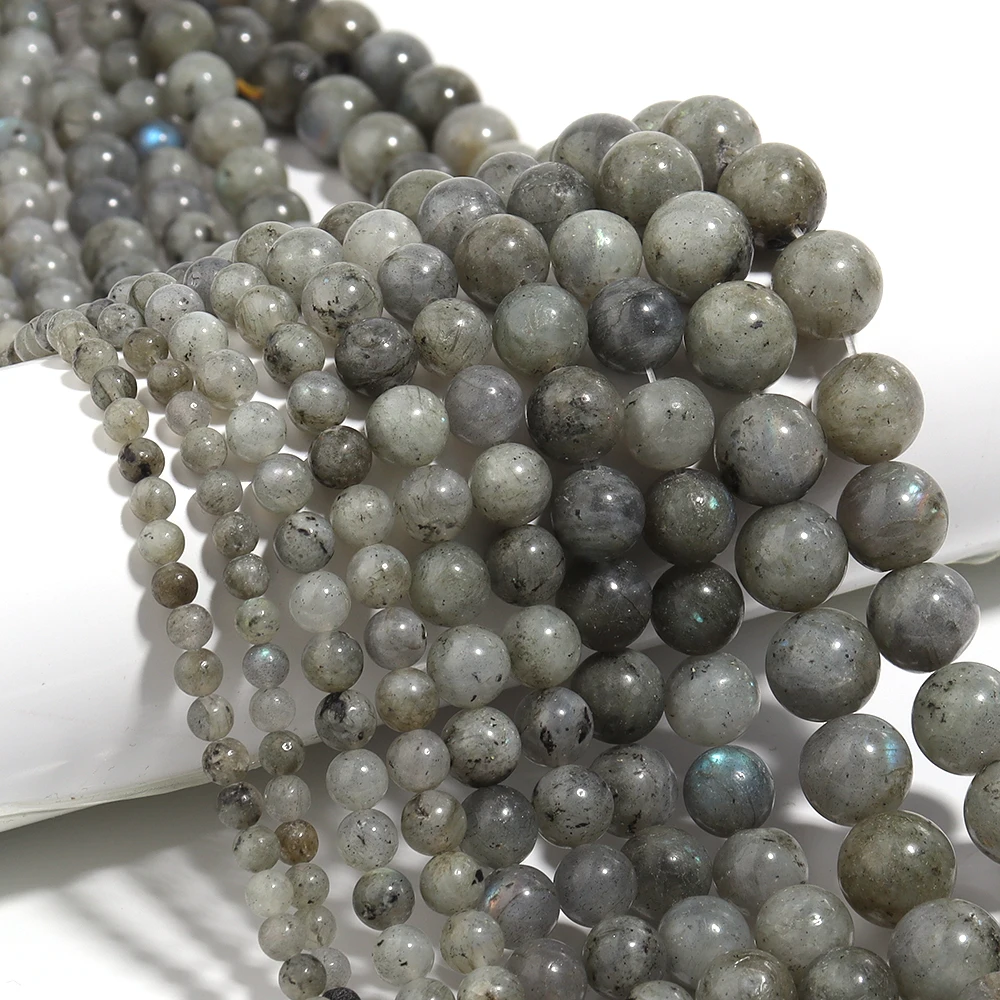 Natural Stone Round Beads - Tiger Eye, Amethyst, Agate, Jade for Jewelry Making & DIY Projects