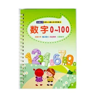 2022 Magic Writing Paste 3D Copybook For Calligraphy Numbers 0-100 Handwriting Textbook Learning Math Book Writing For Kids Toys 2