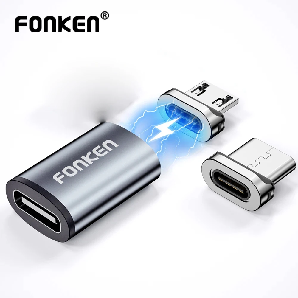 Magnetic USB-C Charging Adapter with 3-in-1 Connector Compatibility