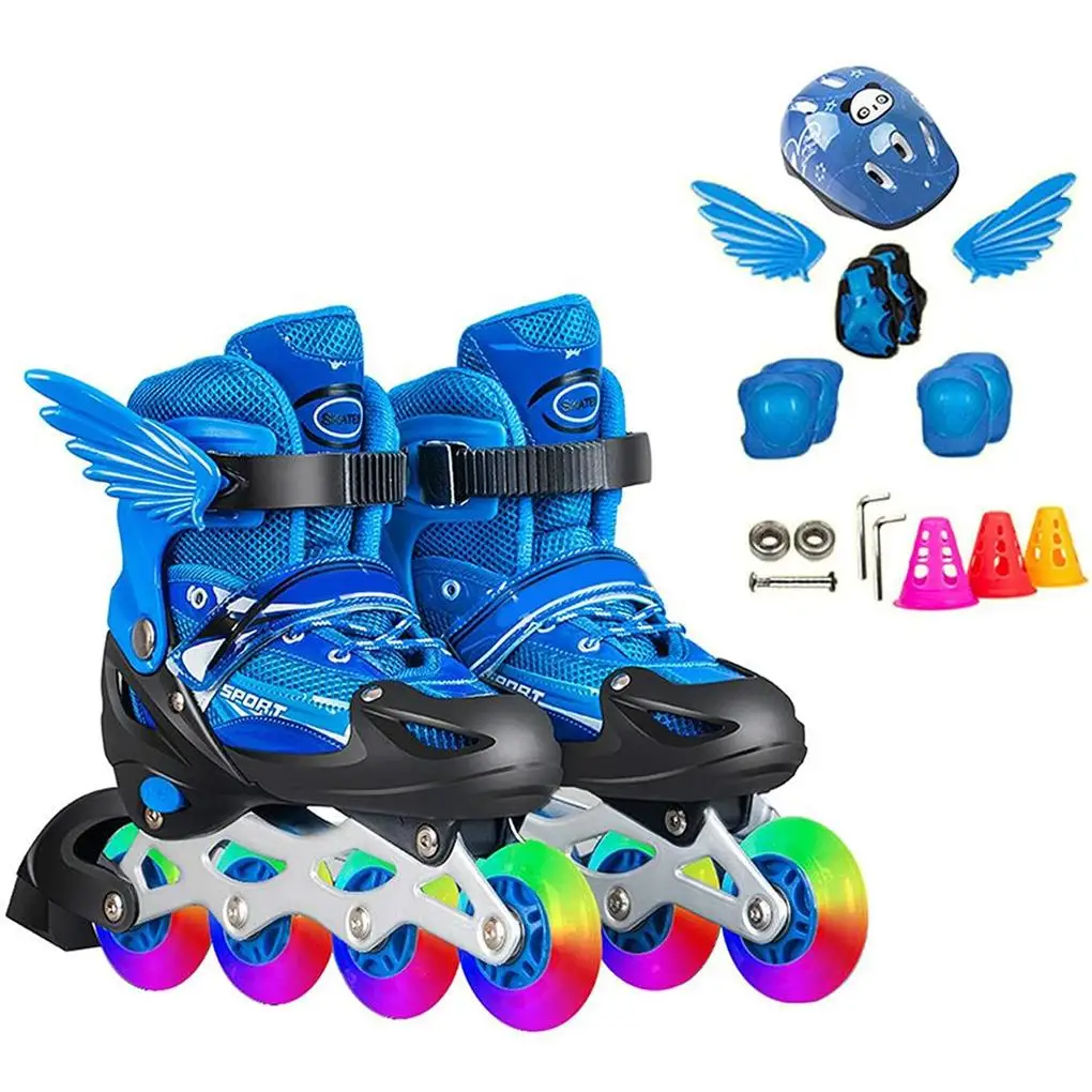 

Children’s Skate Set Illuminating Roller Skates Comfortable Breathable Inline Skates