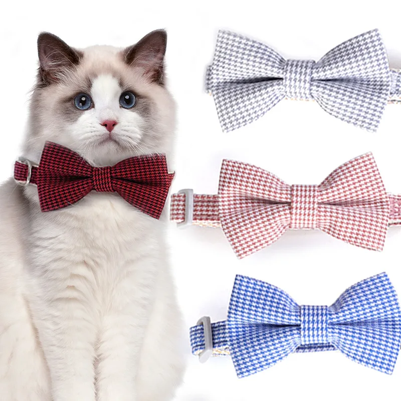Adjustable Durable Pet Collar with Cute Bow and Soft Bell