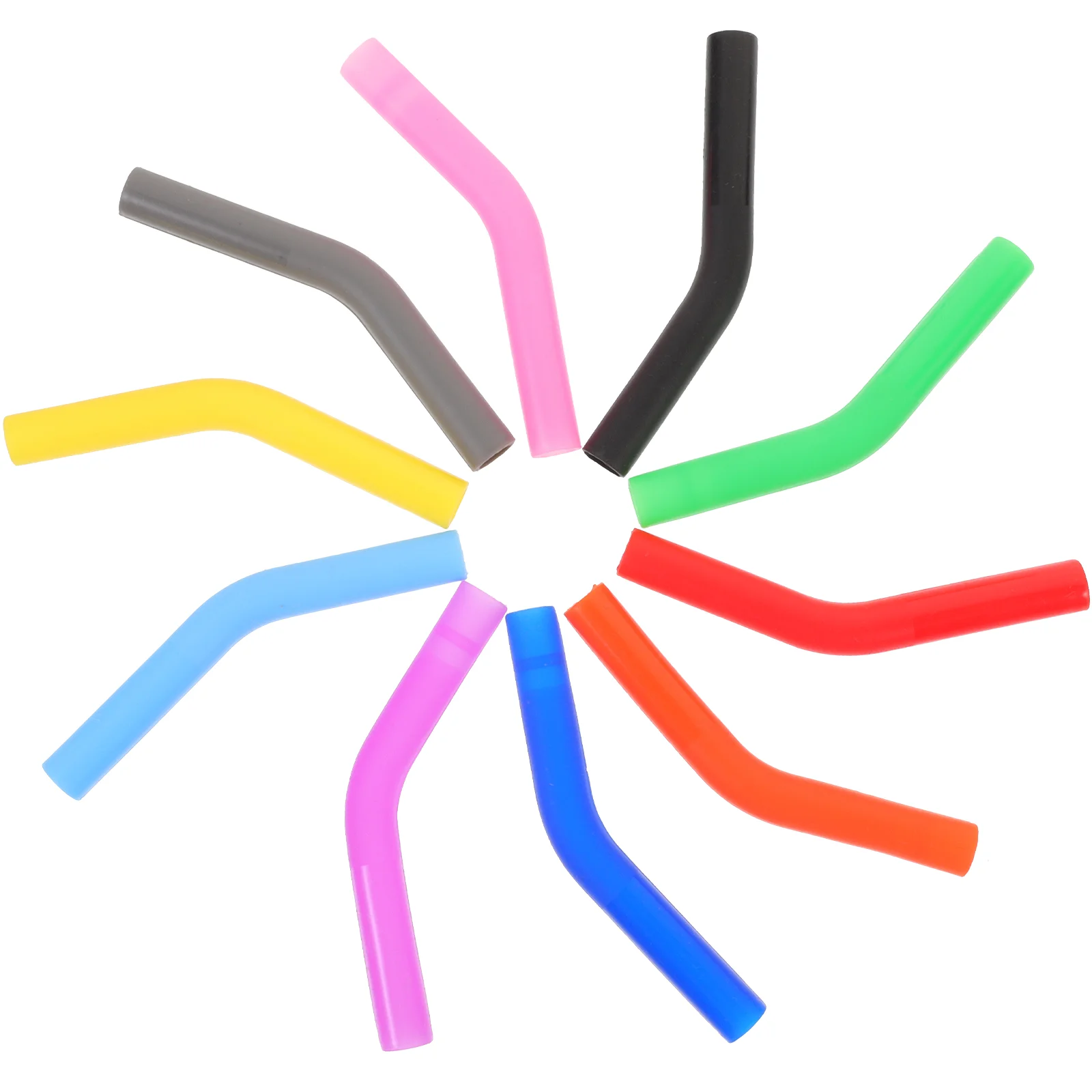 10 Pcs Silicone Straw Nozzle Tips for Metal Covers Reusable Straws Stainless Steel