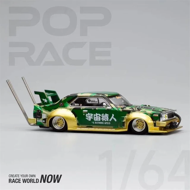 PopRace 1:64 SKYLINE C210 BOSOZOKU STYLE BATHING Camo Diecast