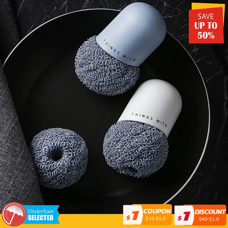 

Household Kitchen Pot And Dishwashing Brushes Bathroom Cleaning Brush Removable Cleaning Ball With Handle Home Cleaning Tools