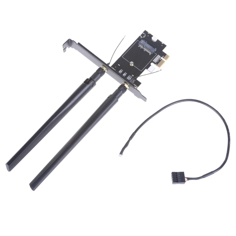 

16FB Desktop M.2NGFF to PCIE Wireless Adapters Converters Card for AX210 AX200 9260 M.2 To PCIe Adapters Accessory