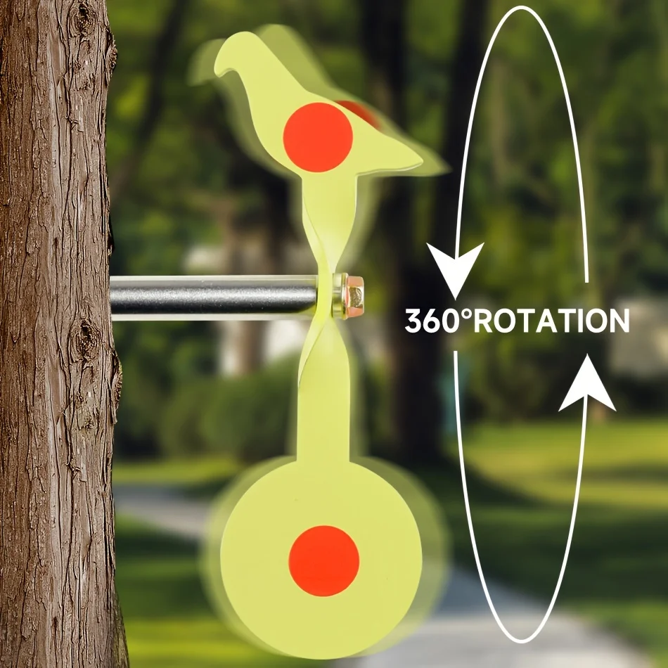 Rotating Metal Archery Target 5.5-inch 3MM Thick Bidirectional Bird Rotating Stainless Steel Target