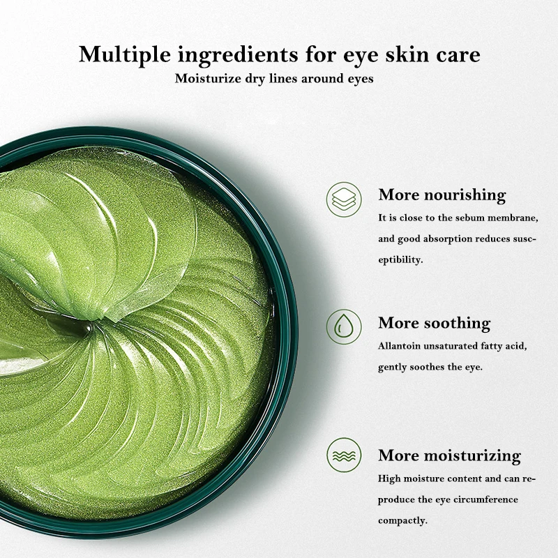 60pcs Avocado Collagen Eye Mask Moisturizing Gel Eyes Masks Eye Patches Remove Dark Circles Firming Eyes Korean Skin Care 4