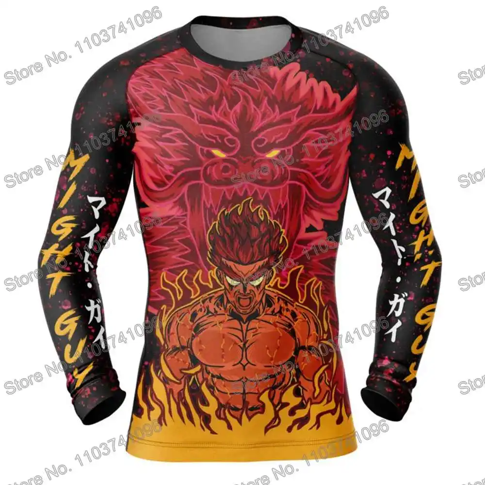 8th Gate Diving T-Shirt Tight Long Sleeve Rash Guard BJJ MMA Swimwear Men Surf Clothing Beach Floatsuit Women GYM Tops Sports