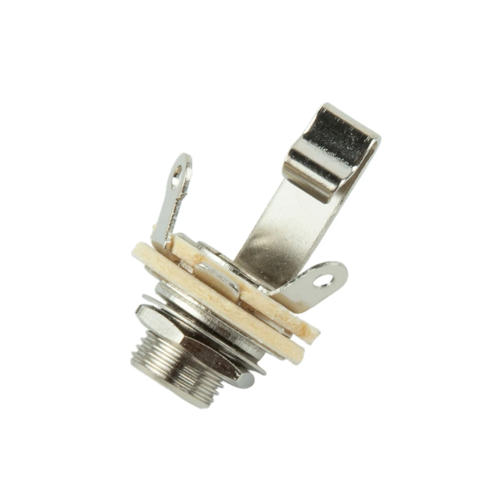 

Гитарные гнезда премиум-класса с серебристой и золотистой отделкой, 6 шт., 1/4 дюйма, гитарные гнезда, моно-панельный гнездо для электрических гитар, бас