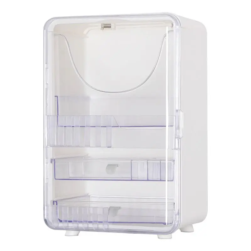 Multi-Functional Cosmetic Storage Box Dressing Table Household Transparent Large Capacity Drawer Storage Cabinet Dustproof Box 6